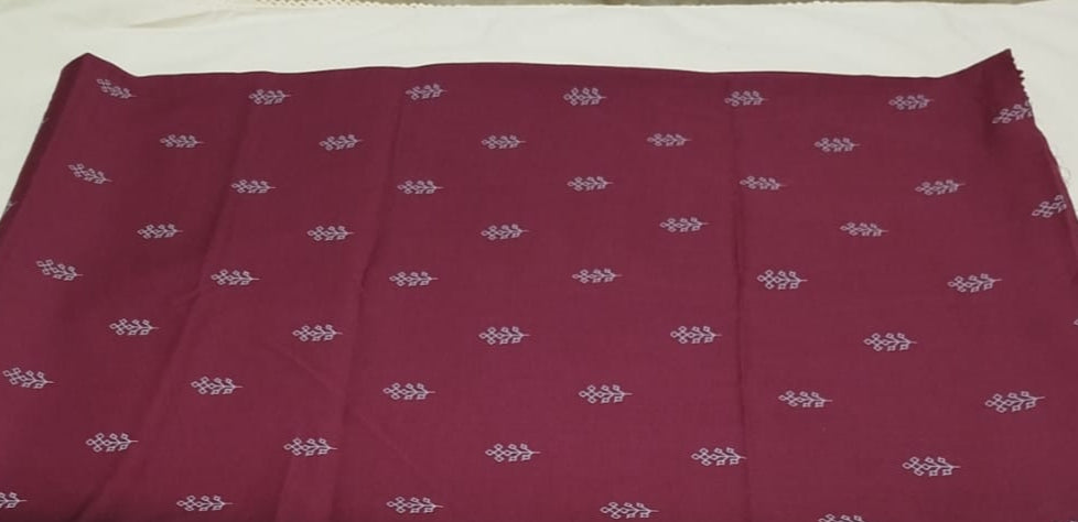 Allover mahroon lawn shirt trouser