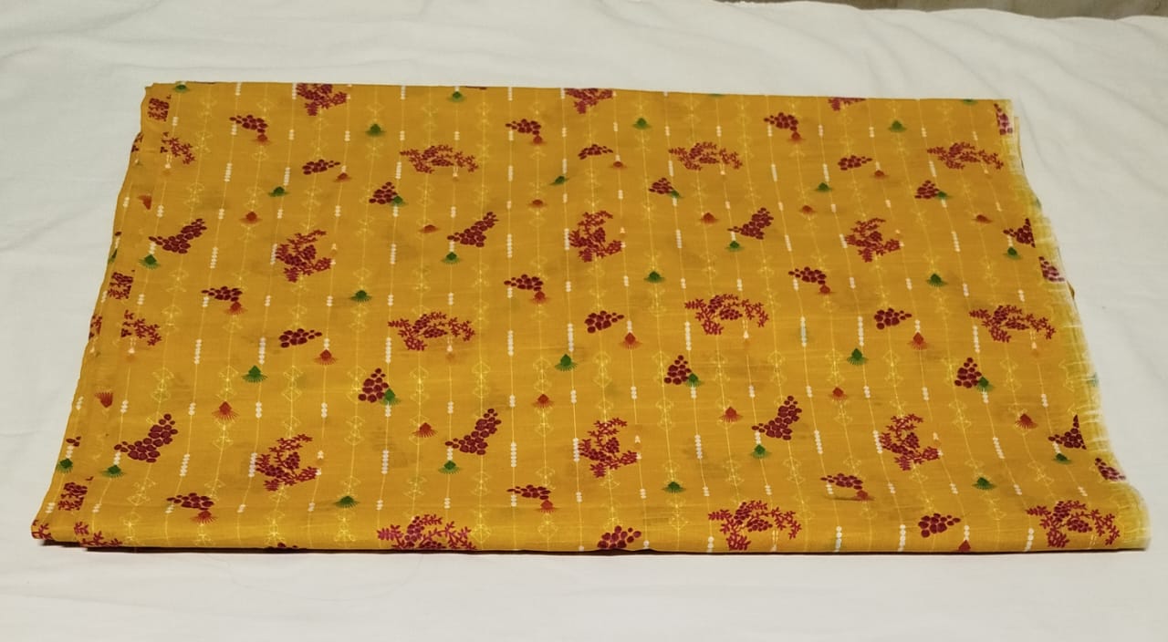 Allover yellow lawn shirt trouser