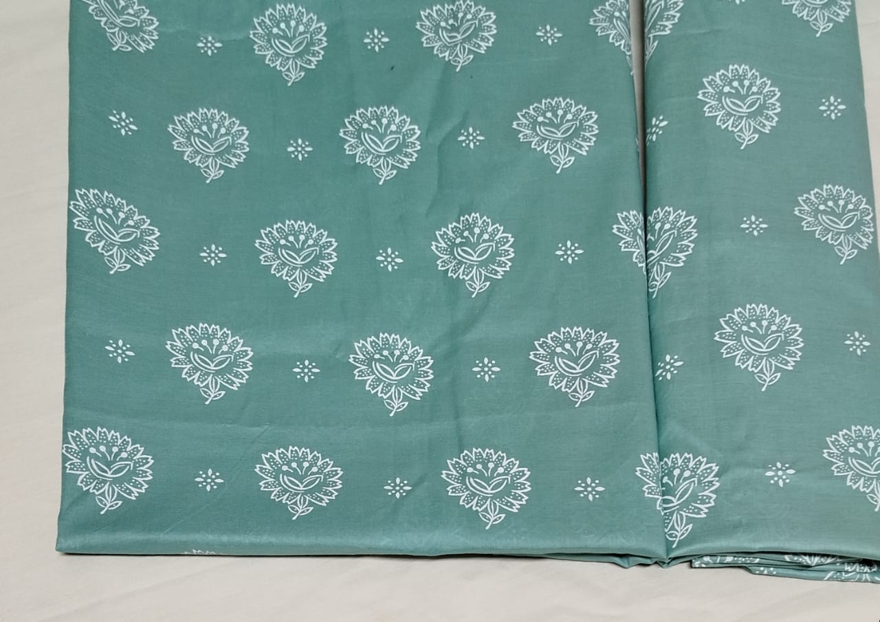 Allover light gren lawn shirt trouser