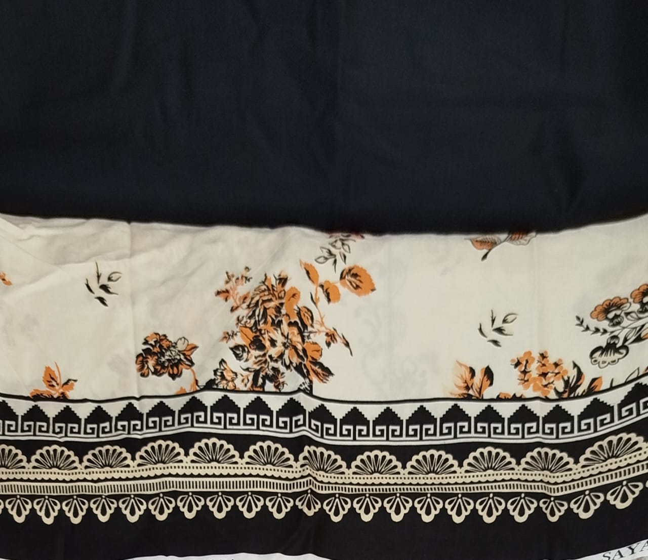 SAYA 2 PIECE BLACK AND OFFWHITE BROWN 1