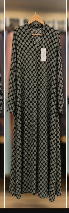 Printed uraib full ghair Georgette Abaya