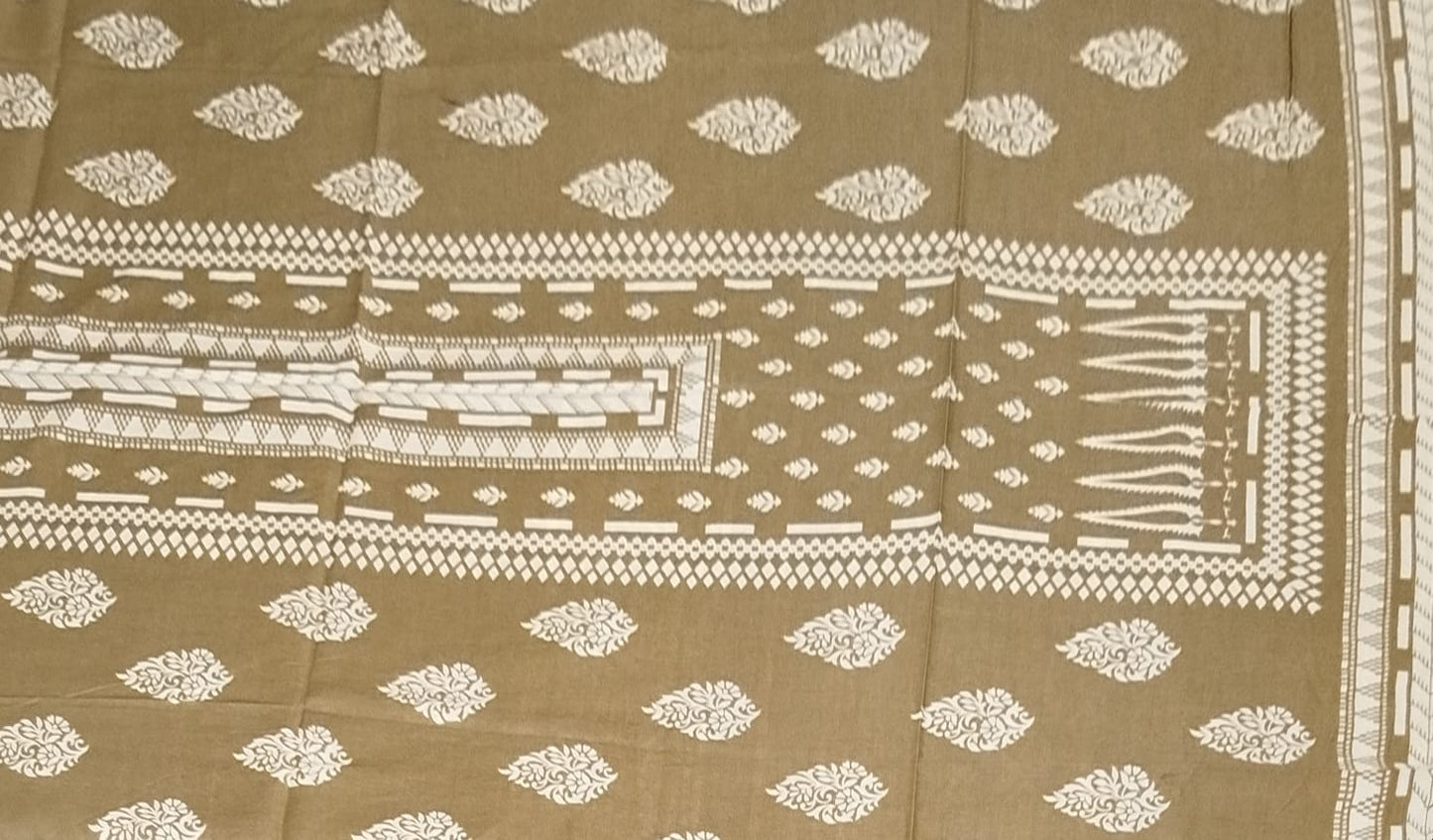 Safina cofee color - 3pc lawn dupatta suit