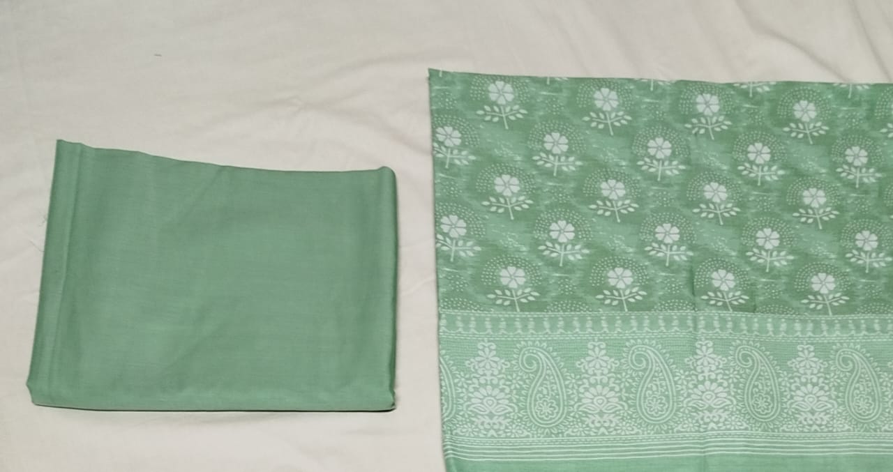 GULAHMAD_2PC LIGHT GREEN PRINTED