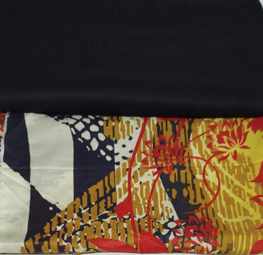 GULAHMAD DIGITAL PRINT _2PC MUSTARD BLACK ST