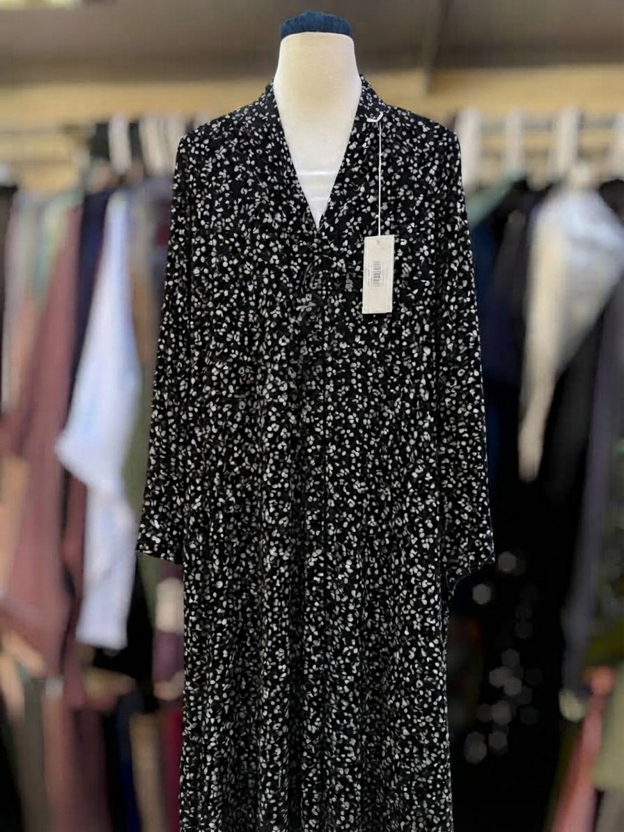 Printed uraib full ghair Georgette Abaya