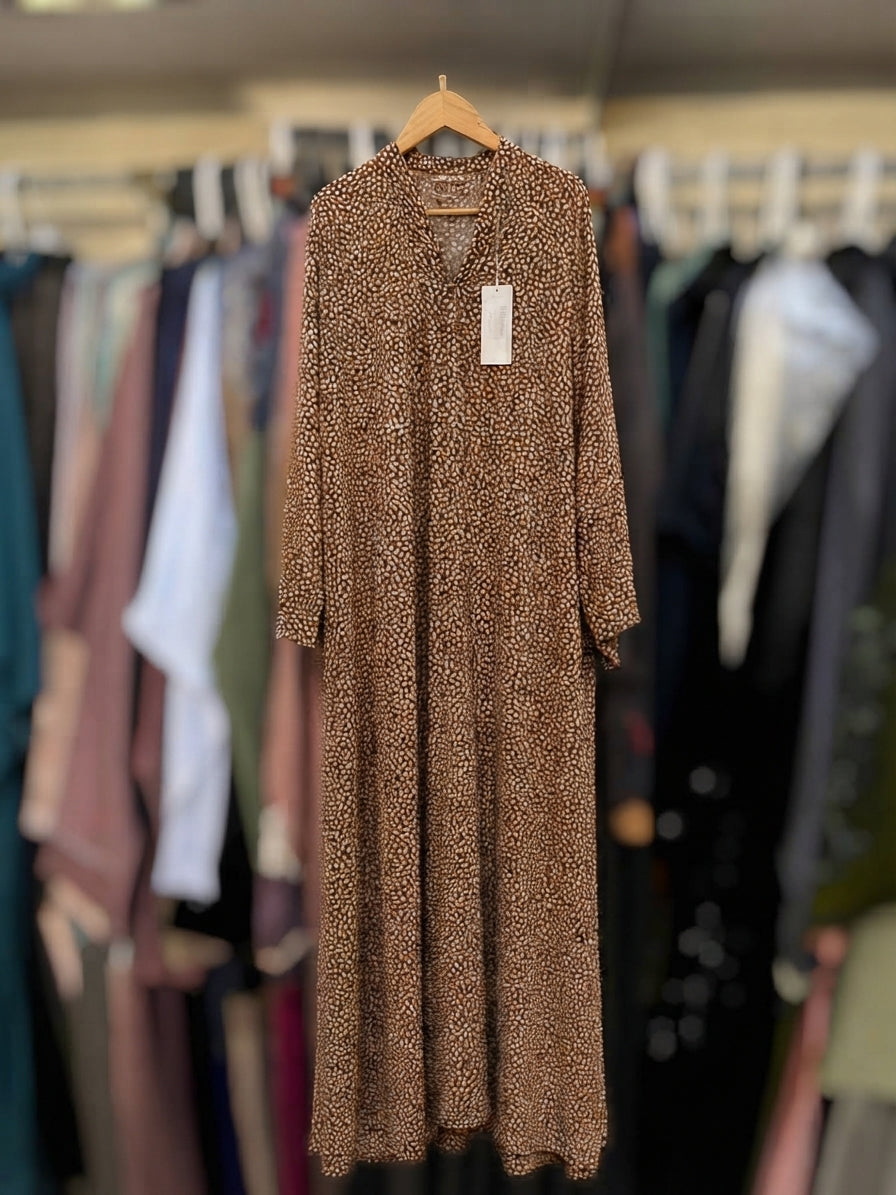 Printed uraib full ghair Georgette Abaya