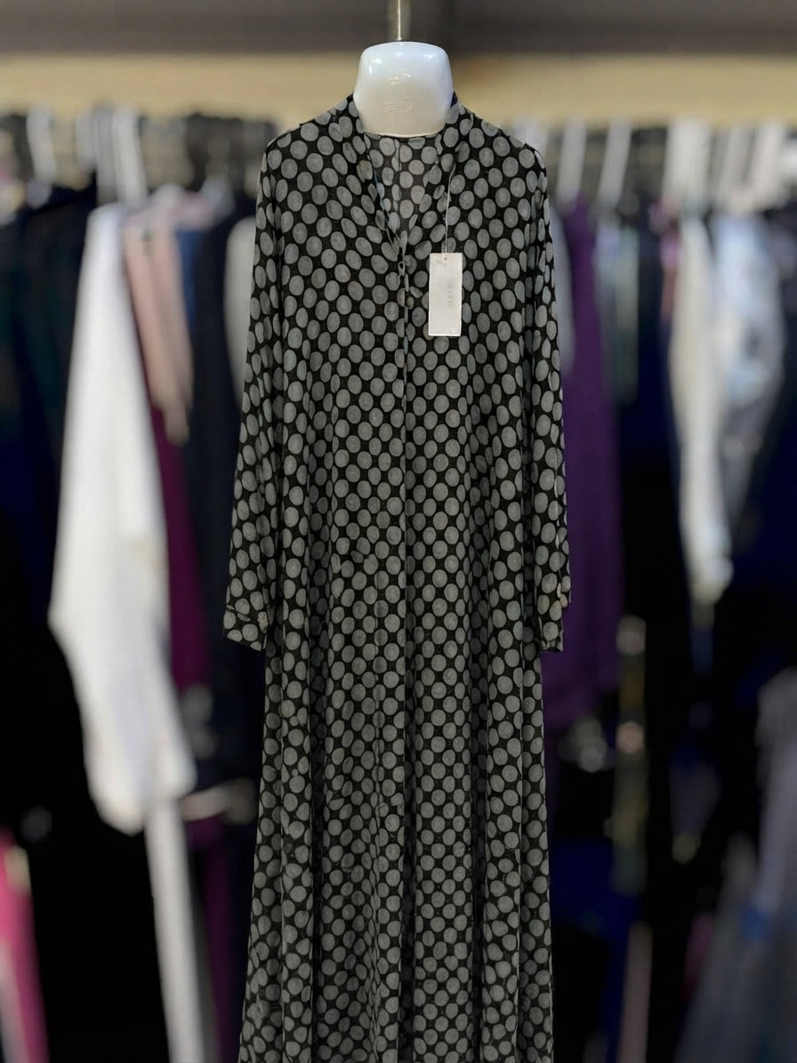Printed uraib full ghair Georgette Abaya
