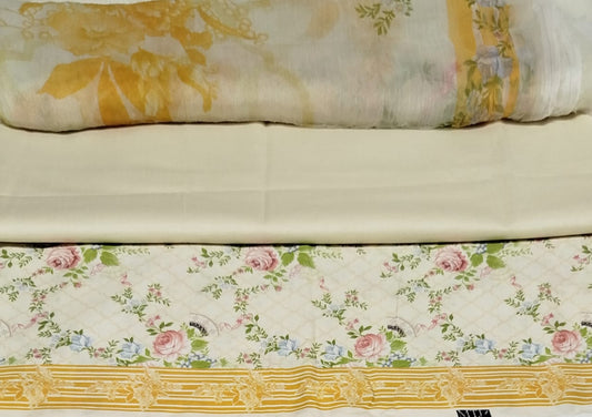 MTJ_3PC OFFWHITE YELLOW CHIFFON DUPTTA