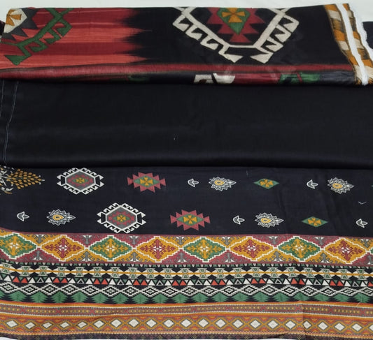 SAPHIRE 3PC BLACK LAWN DUPATTA