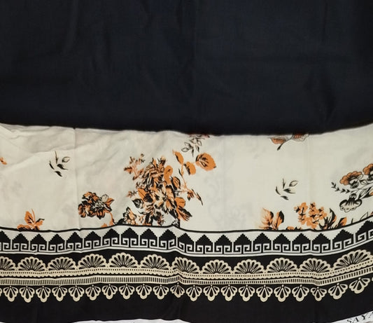 SAYA 2 PIECE BLACK AND OFFWHITE BROWN 1