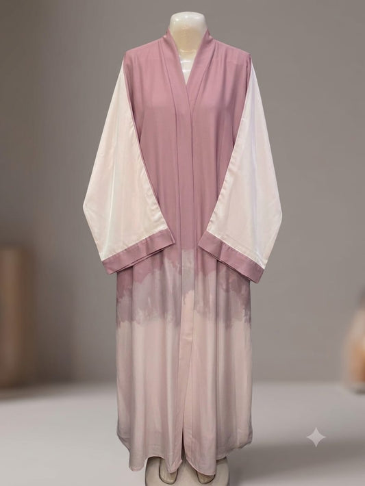 Beggy frontopen tie&dye abaya