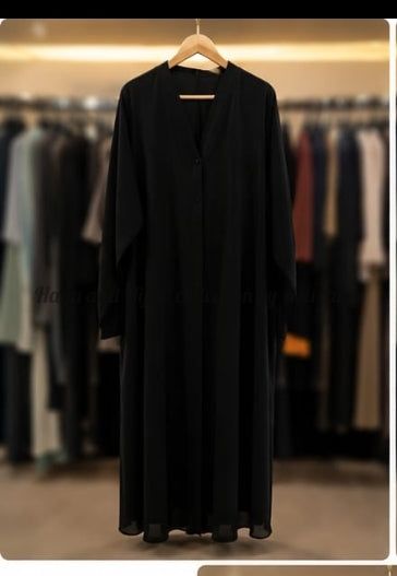 Black nida matte abaya