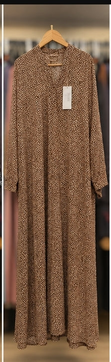 Printed uraib full ghair Georgette Abaya