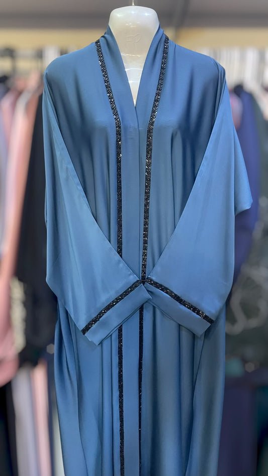 Cutdana aplicwork frontopen abaya