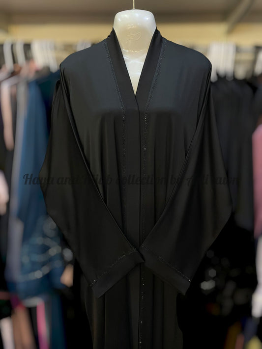 DMC stonework frontopen abaya