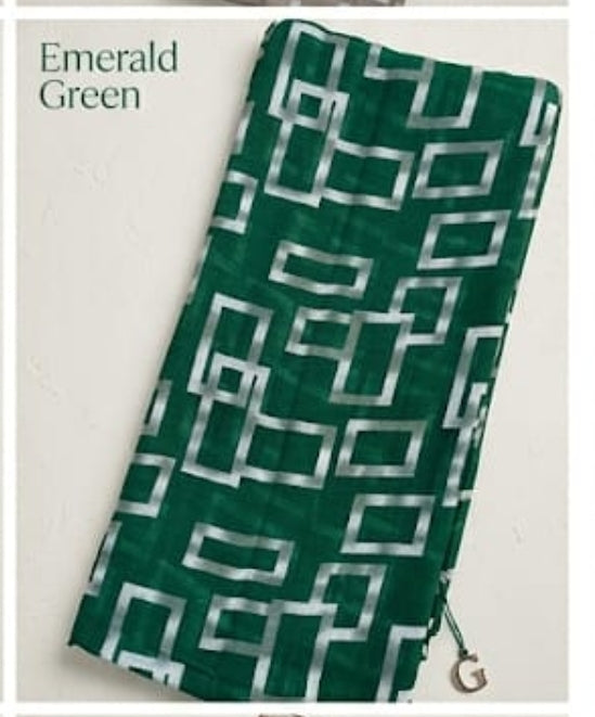 Emerald green Moroccan lawn hijab