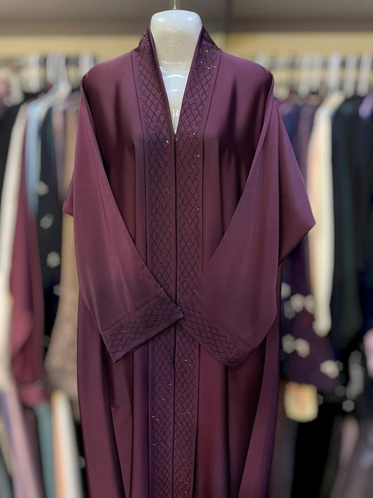 Stonework tiktok nida frontopen abaya