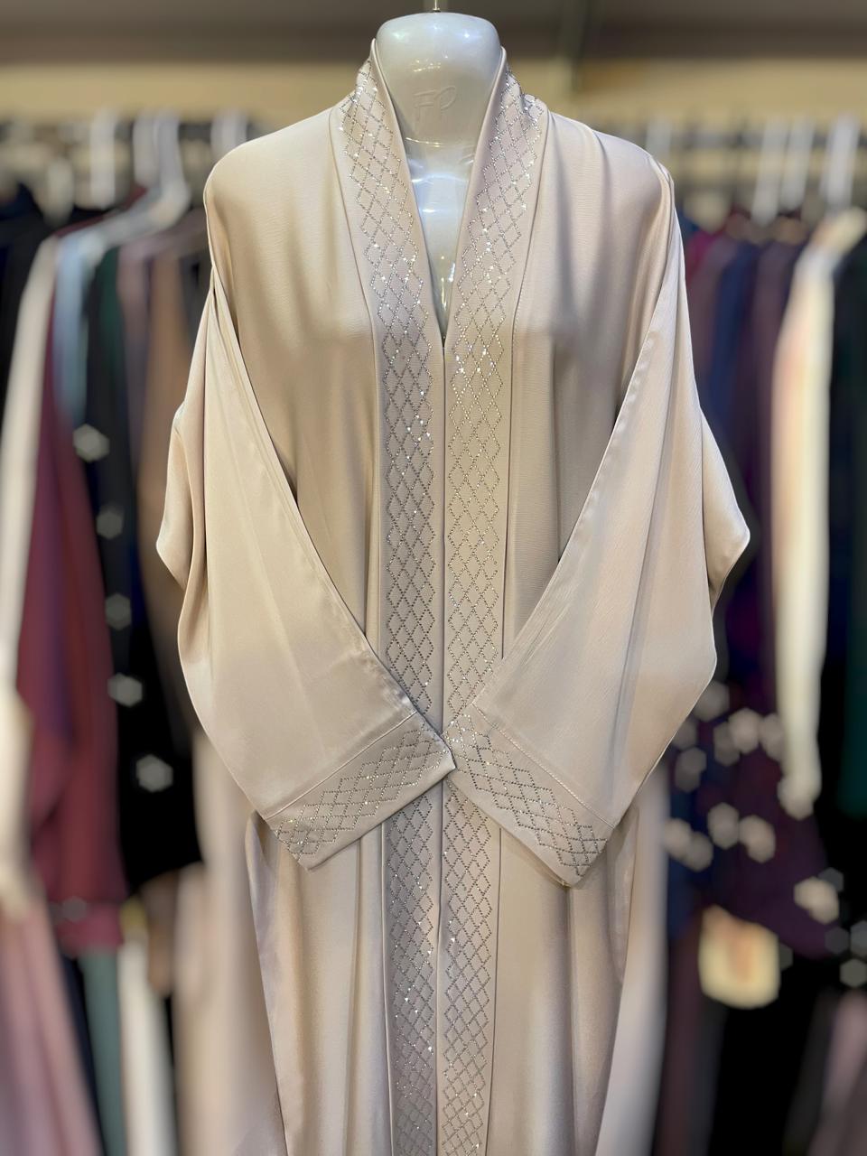 Stonework tiktok nida frontopen abaya