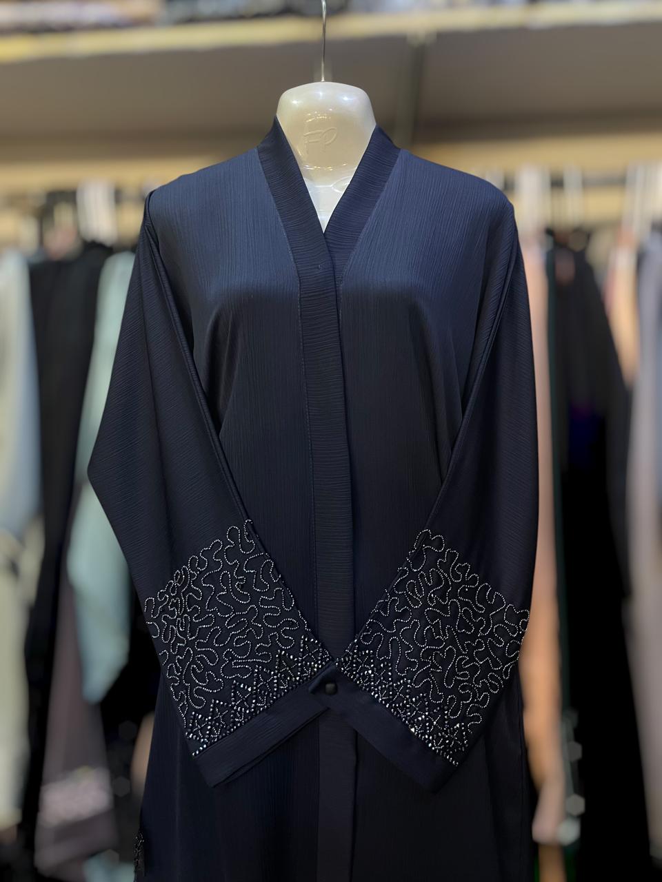 Cuff handwork frontopen abaya